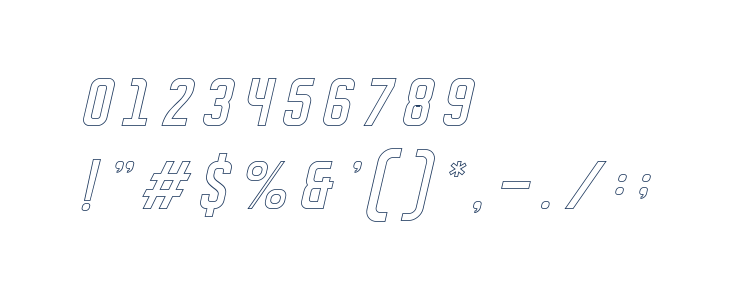 DISPLAYEDObliqueoutline Other Characters