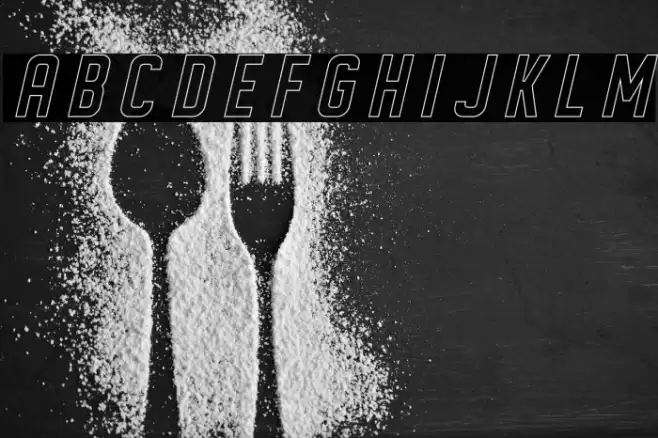 DISPLAYEDObliqueoutline Font examples