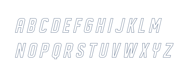 DISPLAYEDObliqueoutline Lowercase