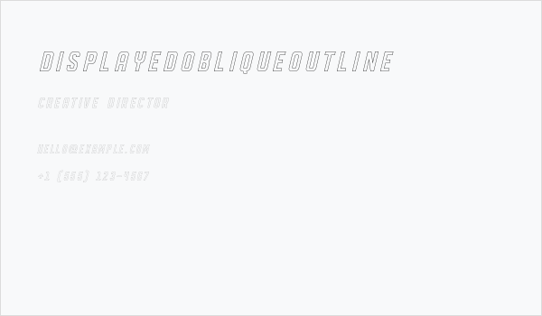 DISPLAYEDObliqueoutline Business Card