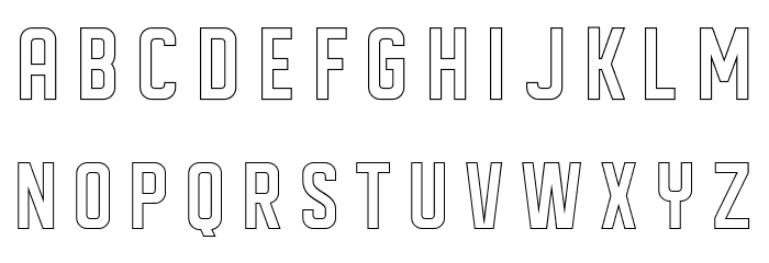DISPLAYEDoutline Font LOWERCASE