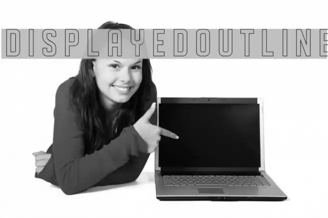 DISPLAYEDoutline Font examples