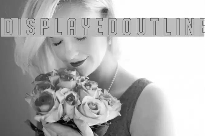 DISPLAYEDoutline Font examples