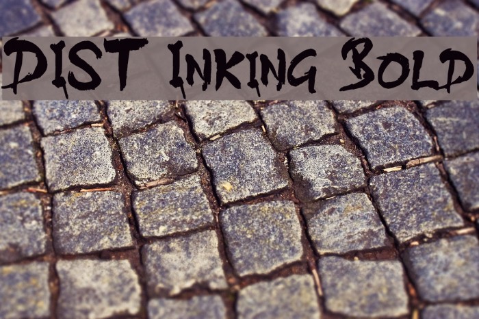 DIST Inking Bold Font examples