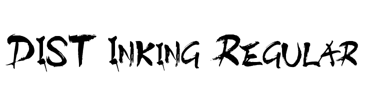 DIST Inking Regular  Free Fonts Download