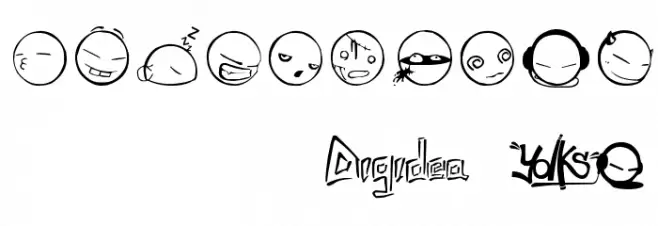 DIST Yolks Emoticons Font OTHER CHARS