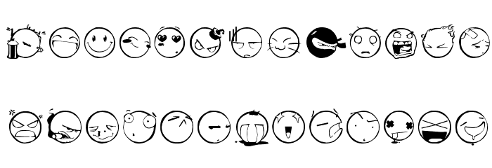 DIST Yolks Emoticons Font LOWERCASE