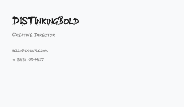 DISTInkingBold Business Card