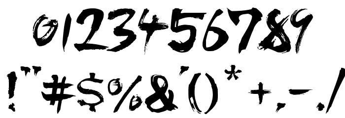 DISTInkingRegular Font OTHER CHARS
