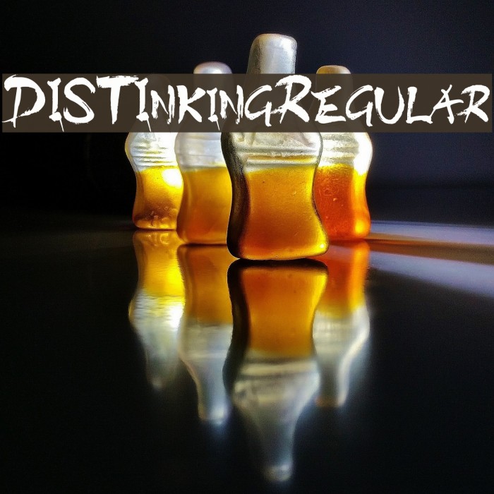 DISTInkingRegular Font examples