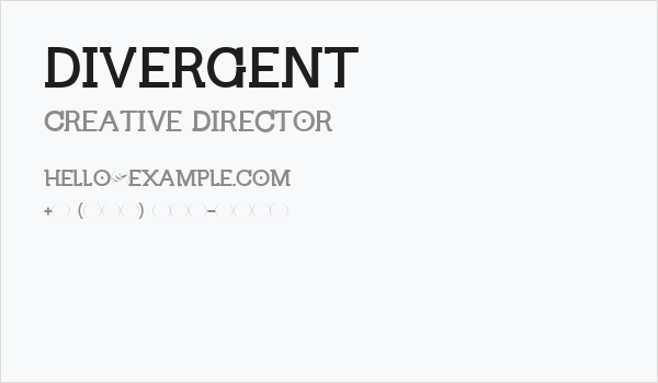DIVERGENT Business Card