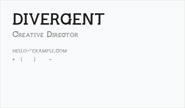 DIVERGENT Business Card