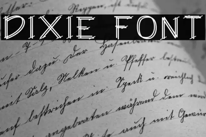 DIXIE Font examples