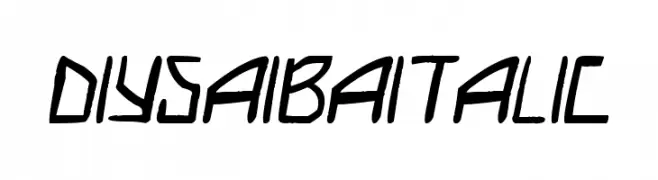 DIY Saiba Italic  フリーフォントのダウンロード