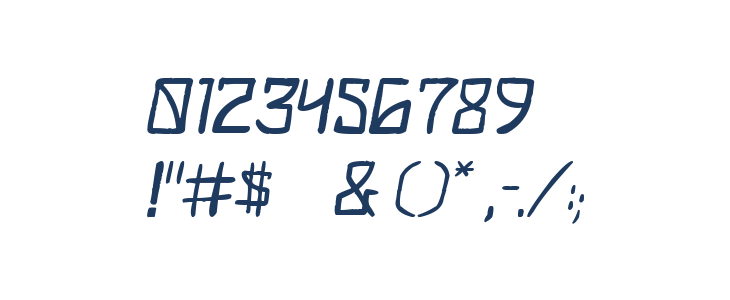 DIY Saiba Italic Other Characters