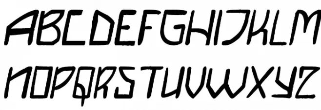 DIY Saiba Italic Caratteri MAIUSCOLE