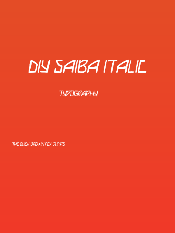 DIY Saiba Italic Poster