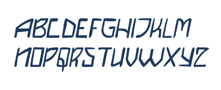 DIY Saiba Italic Lowercase