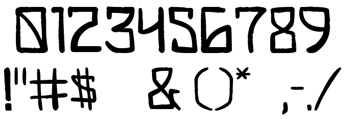 DIY Saiba Font OTHER CHARS