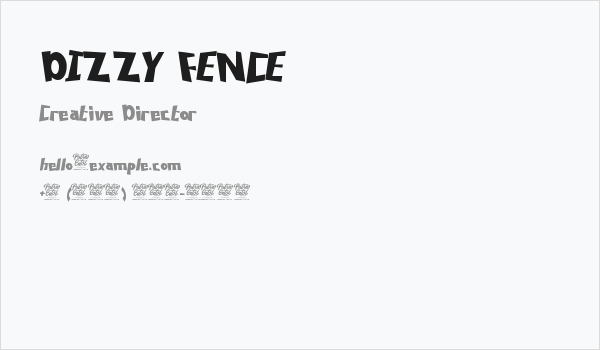 DIZZY FENCE Business Card