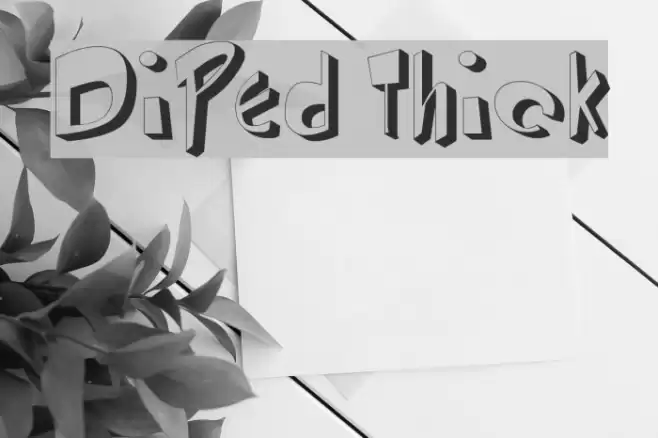 DiPed Thick Font examples