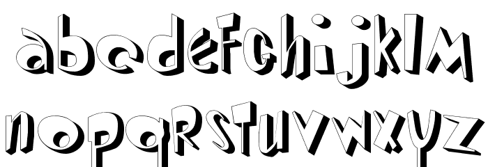 DiPed Thick Font LOWERCASE