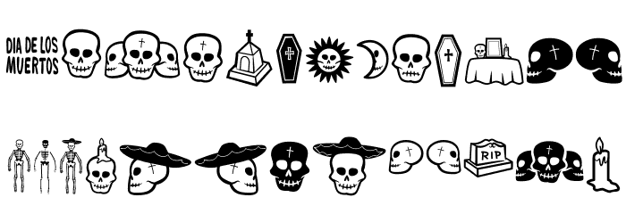 DiaDeLosMuertosOT Font LOWERCASE