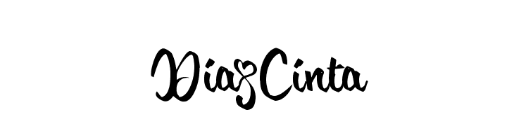 Dia_Cinta  Frei Schriftart Herunterladen