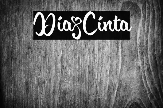 Dia_Cinta Font examples