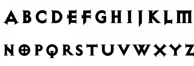 Diablo Heavy Font Litere mari
