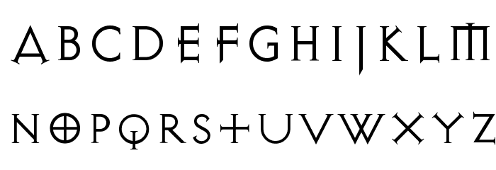 Diablo Light Font LOWERCASE