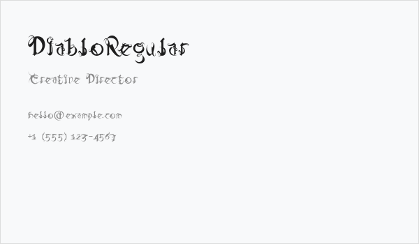 DiabloRegular Business Card