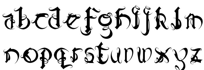 DiabloRegular Font LOWERCASE