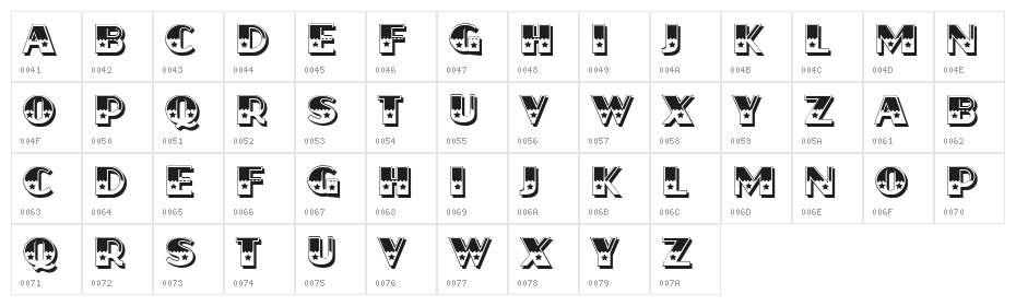 Diabolo Regular Character Map