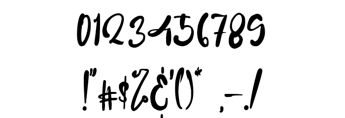Diagonal Font OTHER CHARS