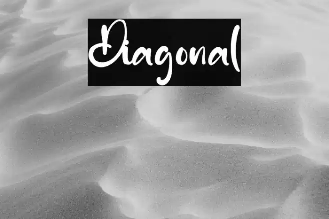 Diagonal Font examples