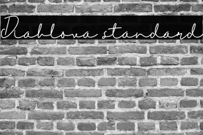 Diahlova standard Font examples
