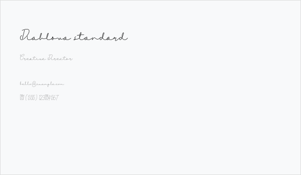 Diahlova standard Business Card