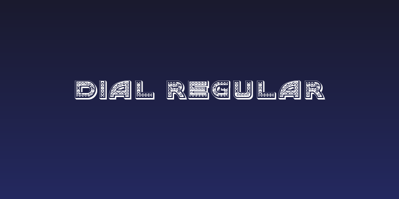 Dial Regular Social Header