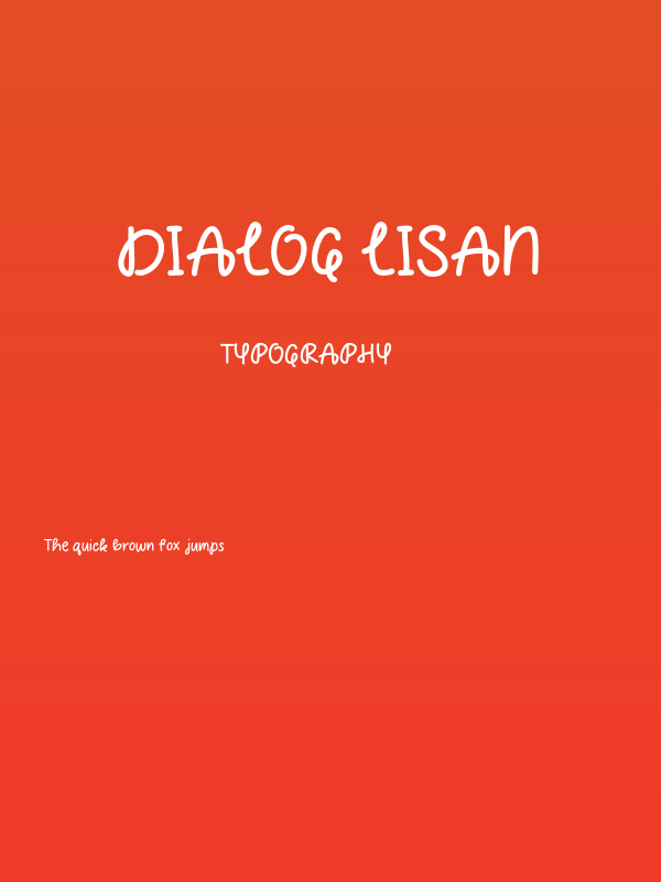 Dialog Lisan Poster