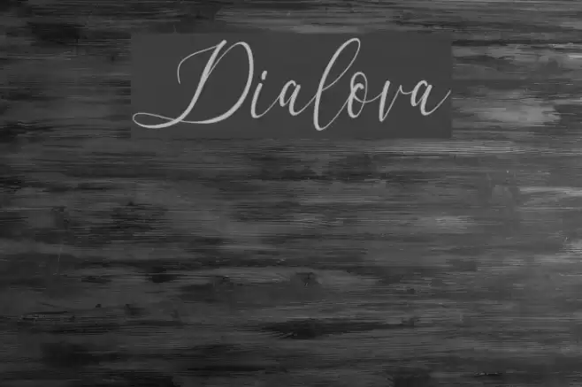 Dialova Font examples