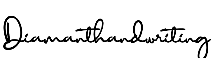 Diamant handwriting  Frei Schriftart Herunterladen