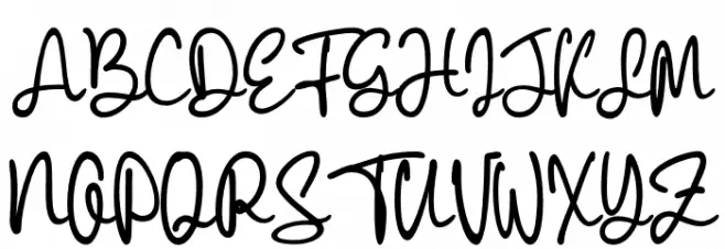 Diamant handwriting Font UPPERCASE
