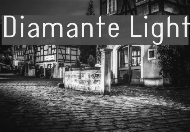 Diamante Light Font examples