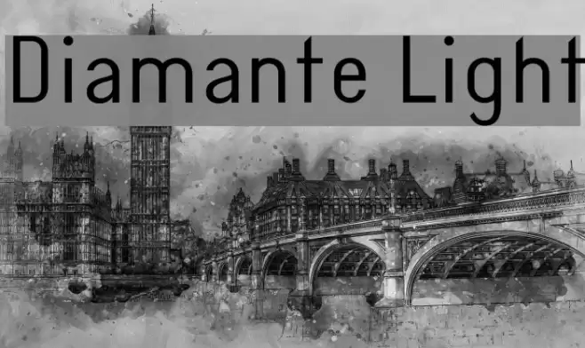 Diamante Light Font examples