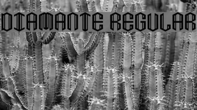 Diamante Regular Font examples