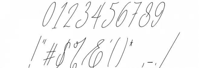 Diamante Signature_Italic Font OTHER CHARS