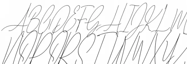 Diamante Signature_Italic 字体 大写
