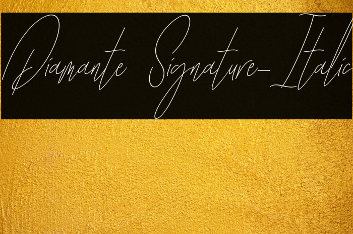 Diamante Signature_Italic Font examples