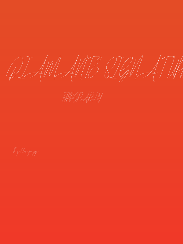 Diamante Signature_Italic Poster